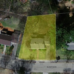 235 Islington Rd, Newton MA  02466-1022 aerial view