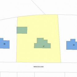 47 Hancock Ave, Newton MA 02459-1746 plot plan