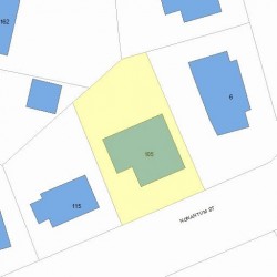 105 Nonantum St, Newton MA 02458-2447 plot plan