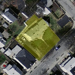 35 Clinton St, Newton MA  02458-1231 aerial view