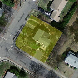124 Staniford St, Newton MA  02466-1112 aerial view