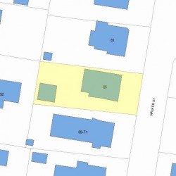 65 Walker St, Newton MA 02460-1519 plot plan