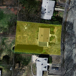 83 Fordham Rd, Newton MA  02465-1208 aerial view