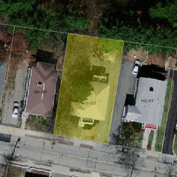 113 Warwick Rd, Newton MA 02465-1747 aerial view