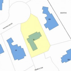99 Huntington Rd, Newton MA 02458-2416 plot plan