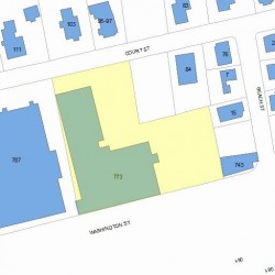 773 Washington St, Newton MA 02460-1701 plot plan