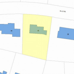 46 Ellis Rd, Newton MA  02465-2917 plot plan