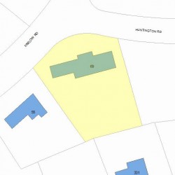 69 Farlow Rd, Newton MA 02458-2457 plot plan