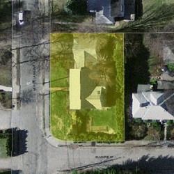 38 Morseland Ave, Newton MA  02459-1150 aerial view