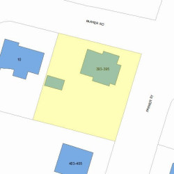 393 Parker St, Newton MA  02459-2672 plot plan