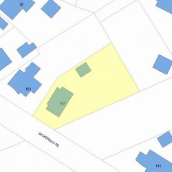 157 Dickerman Rd, Newton MA 02461-1339 plot plan