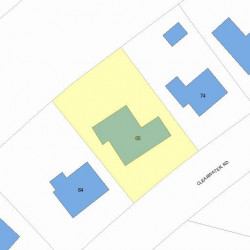 68 Clearwater Rd, Newton MA 02462-1104 plot plan