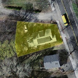 249 Winchester St, Newton MA  02461-2042 aerial view