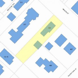 323 Nevada St, Newton MA 02460-1463 plot plan