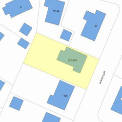105 Langdon St, Newton MA 02458-1982 plot plan