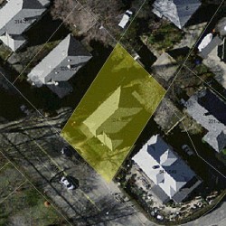 324 Adams St, Newton MA  02458-1455 aerial view