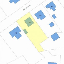 162 Pine Ridge Rd, Newton MA  02468-1511 plot plan