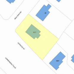 1817 Commonwealth Ave, Newton MA  02466-2726 plot plan