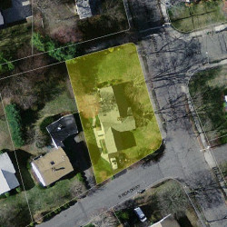 80 Hanson Rd, Newton MA  02459-3540 aerial view