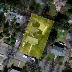58 Plainfield St, Newton MA  02468-1618 aerial view
