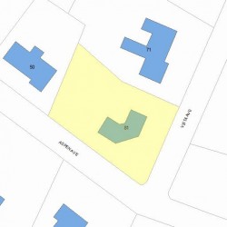 81 Vista Ave, Newton MA 02466-2810 plot plan