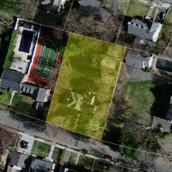 25 Brackett Rd, Newton MA  02458-2611 aerial view