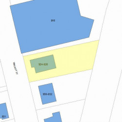 926 Walnut St, Newton MA  02461-1135 plot plan