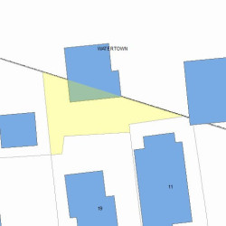 17 Carleton St, Newton MA  02458-1604 plot plan