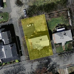 45 Court St, Newton MA 02458-1262 aerial view