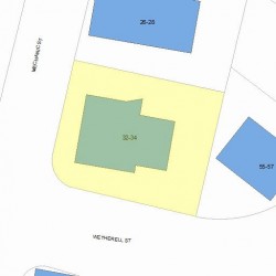 32 Mechanic St, Newton MA 02464-1414 plot plan
