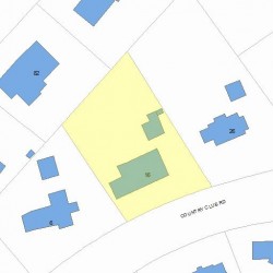 16 Country Club Rd, Newton MA  02459-3065 plot plan