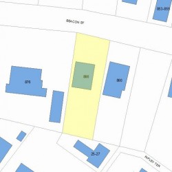 866 Beacon St, Newton MA  02459-1801 plot plan