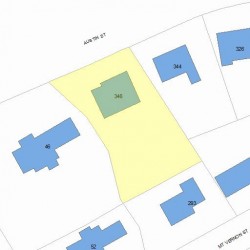 346 Austin St, Newton MA 02465-2502 plot plan