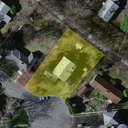 16 Shumaker Path, Newton MA  02459-3525 aerial view