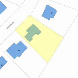 36 Kingston Rd, Newton MA 02461-1014 plot plan