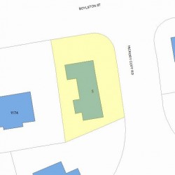 5 Hickory Cliff Rd, Newton MA  02464-1256 plot plan