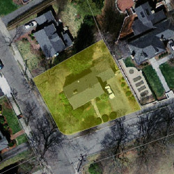 343 Highland Ave, Newton MA  02465-2513 aerial view