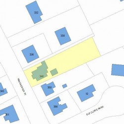 346 Winchester St, Newton MA  02461-2051 plot plan