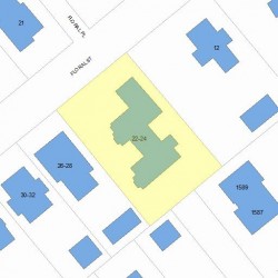 22 Floral St, Newton MA 02461-1245 plot plan