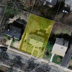 287 Homer St, Newton MA  02459-1410 aerial view