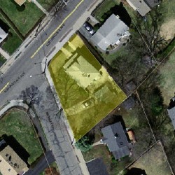 158 Auburndale Ave, Newton MA  02465-1422 aerial view