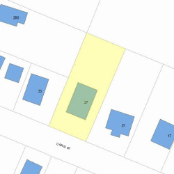 27 Orris St, Newton MA  02466-1313 plot plan