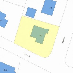 93 Adena Rd, Newton MA  02465-1220 plot plan