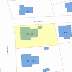 1038 Chestnut St, Newton MA 02464-1124 plot plan