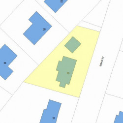 39 Bemis St, Newton MA  02460-1102 plot plan