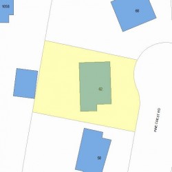62 Pine Crest Rd, Newton MA  02459-2118 plot plan