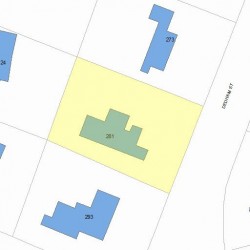 281 Dedham St, Newton MA 02461-2044 plot plan
