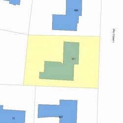 501 Lowell Ave, Newton MA 02460-2329 plot plan