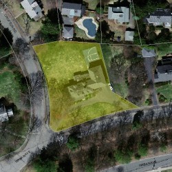 119 Waban Ave, Newton MA  02468-2159 aerial view