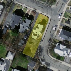 2 Orris St, Newton MA  02466-1312 aerial view